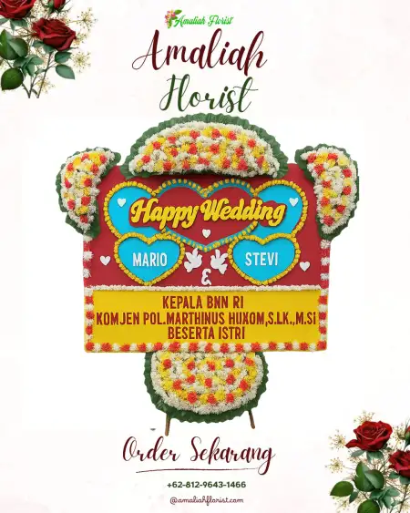 Papan Bunga Pernikahan Tagime